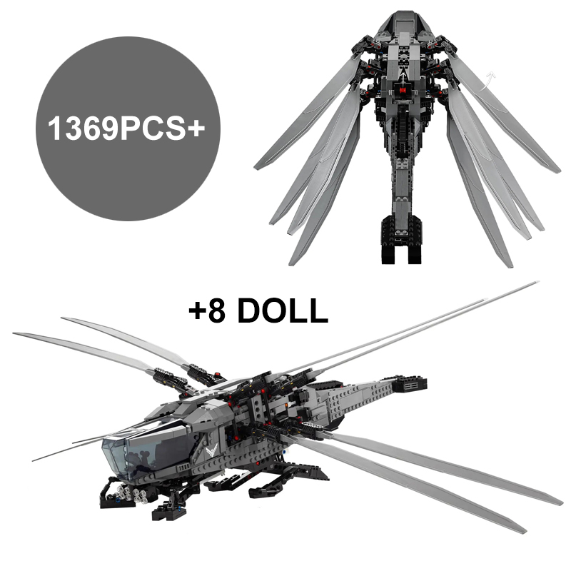 1369PCS Icons Technische Dune Atreides Royal Ornithopter Modell Bausteine Kreative Flugzeug Ziegel Spielzeug Für Kinder Geschenke