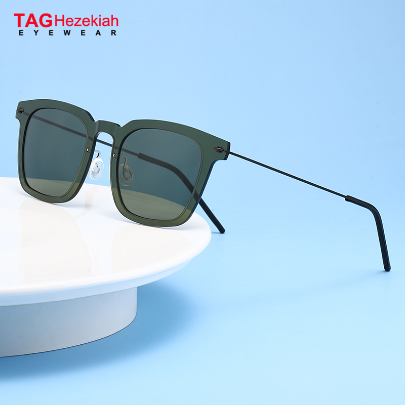 แท็กเฮเซคียาห์ภาษาสวีดิชคําออกแบบแว่นตากันแดดโพลาไรซ์ผู้ชาย 8346 Ultralight TITANIUM แว่นตากันแดดผู้หญิงขับรถกลางแจ้ง UV400 แว่นตากันแดด