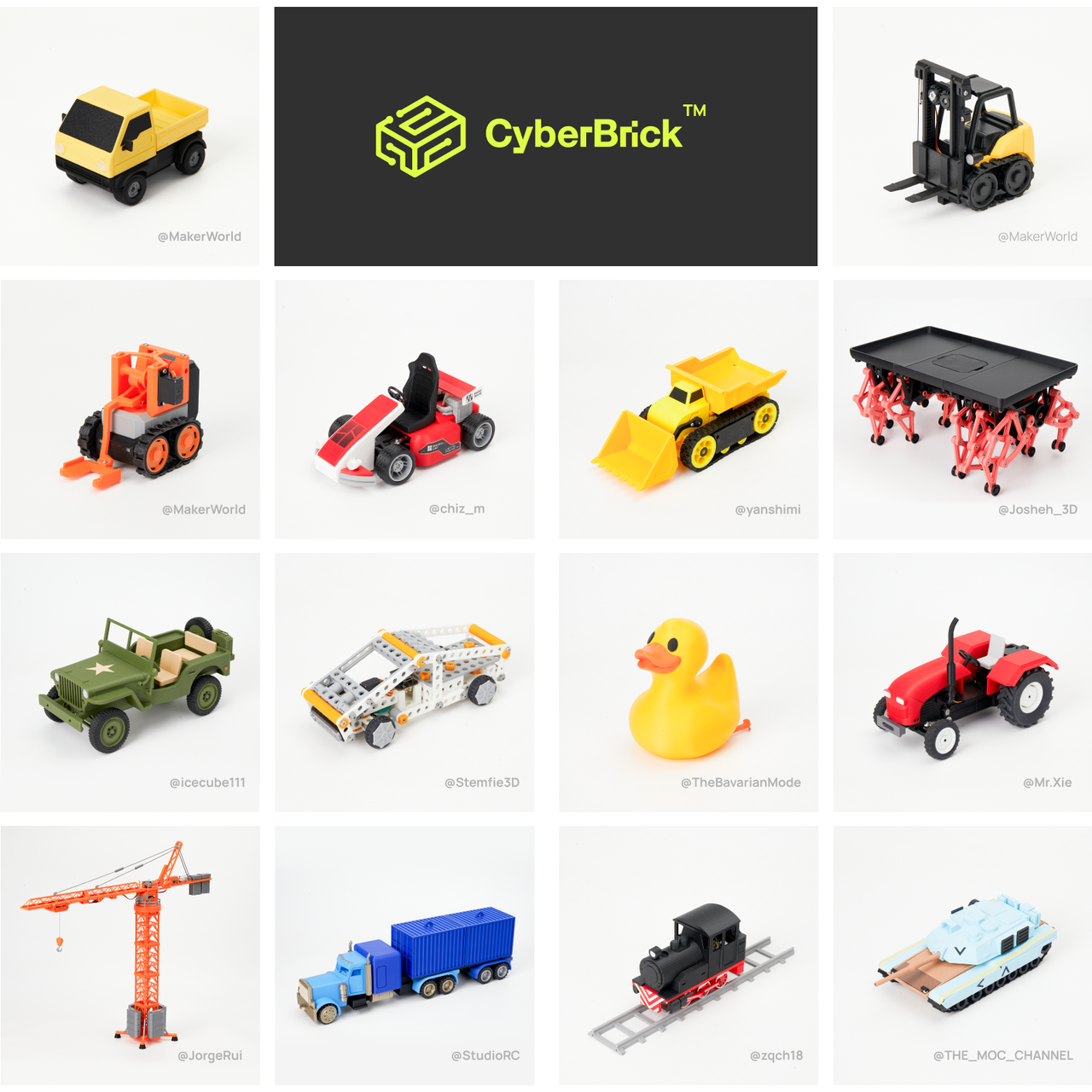 Zestaw sprzętu CyberBrick do programu Bambu Lab Creator, modułowy programowalny sprzęt do akcesoriów do drukarek 3D MakerWorld