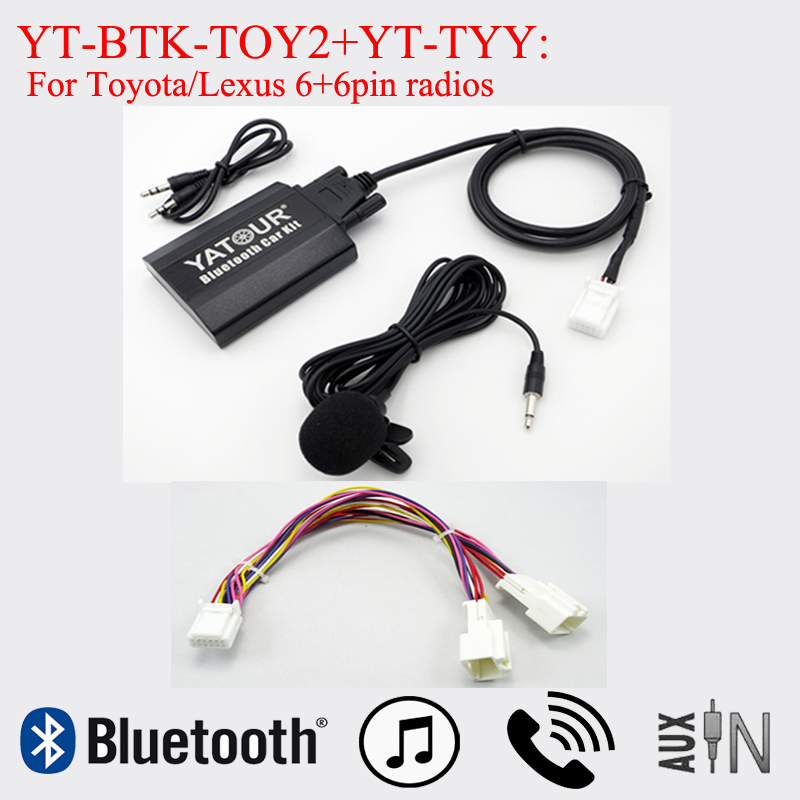 Yatour BTK Qualcomm 5,2 adaptador de coche Bluetooth de alta fidelidad para Lexus Toyota Camry Corolla Avalon Highlander RAV4 Vitz Land cruiser