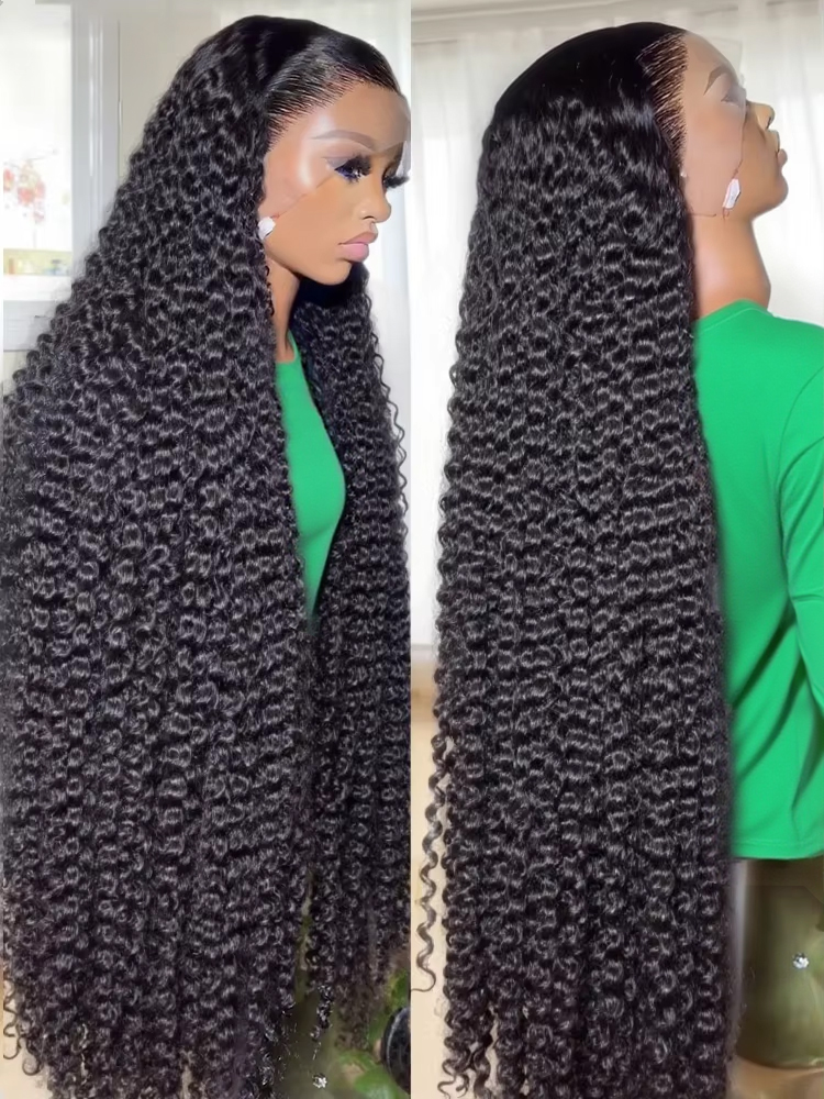 Pelucas rizadas de cabello humano virgen de alta densidad 250%, 40-46 pulgadas, pelucas frontales de encaje HD 13x4 13x6, pelucas frontales de cabello humano con ondas profundas, en oferta, peluca barata pre-arrancada con cabello de bebé, pelucas vietnami