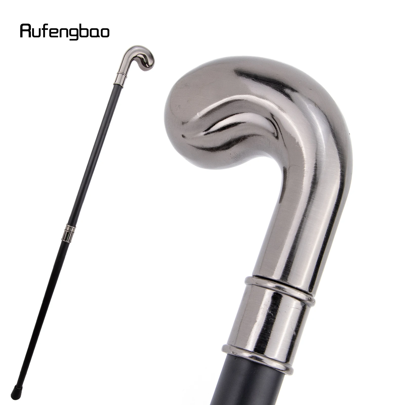 Zilveren hanger wandelstok mode decoratieve wandelstok gentleman elegante cosplay wandelstok knop Crosier 93cm