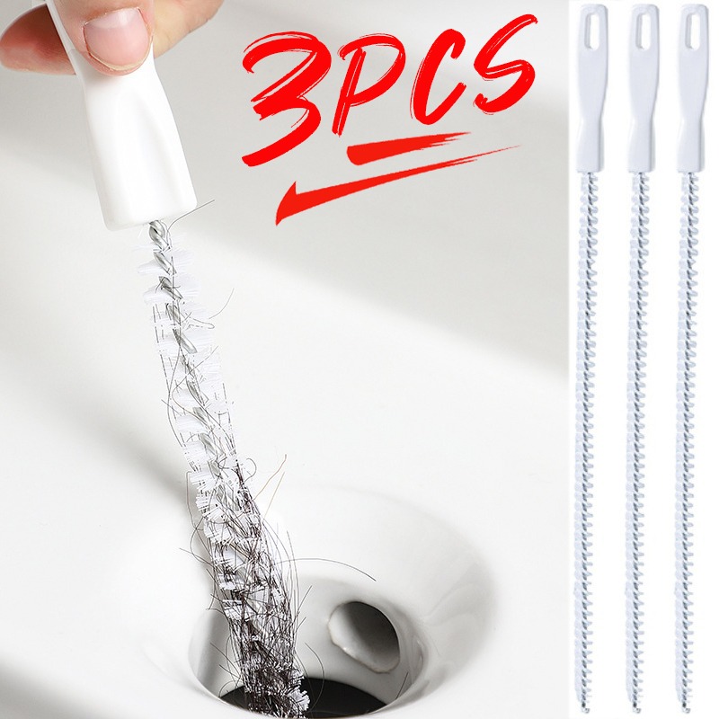 Cepillo de dragado de tuberías, cepillos de limpieza para fregadero de alcantarillado de baño, limpiador de drenaje, limpiador Flexible, herramienta removedora de agujeros para tapón de cocina