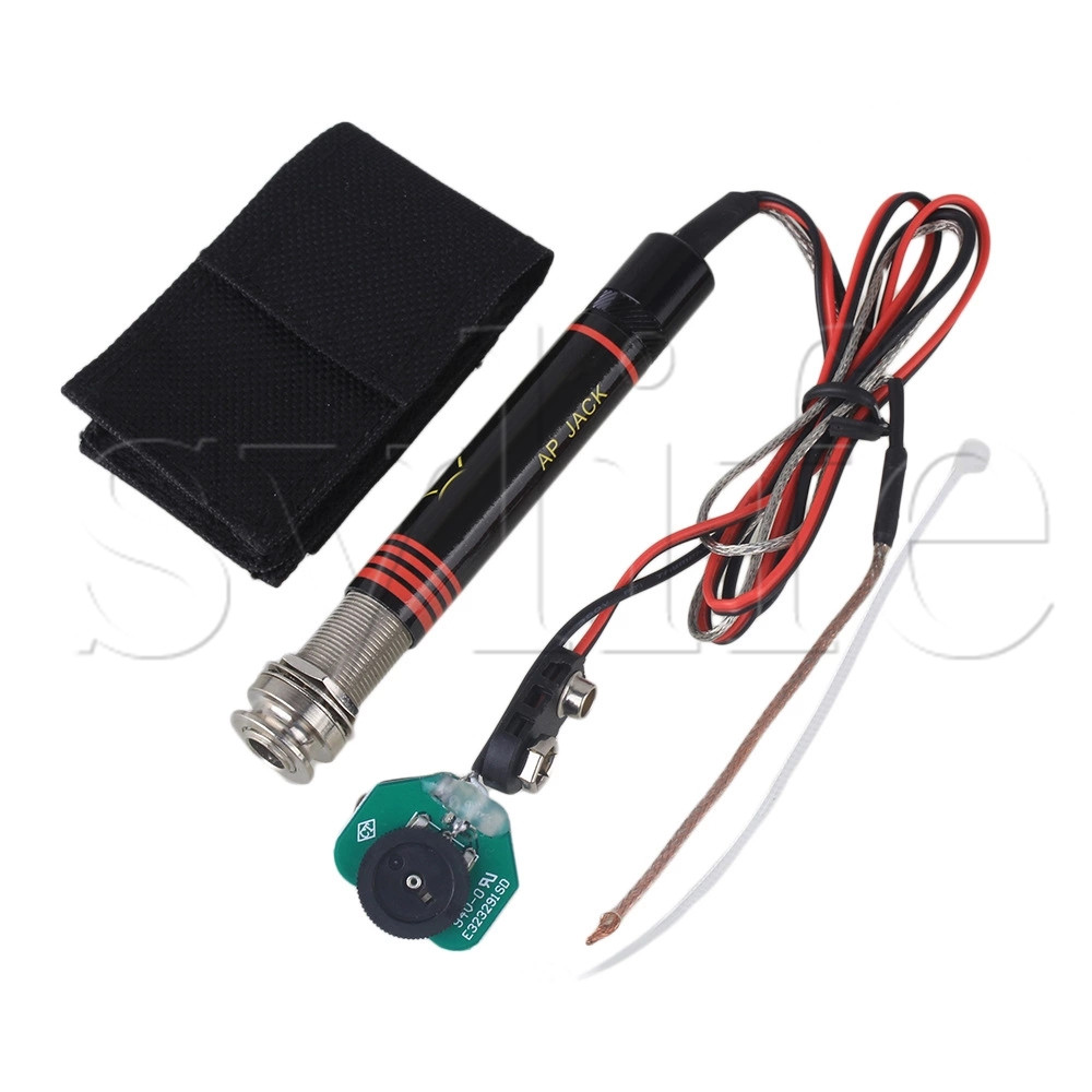 Actieve Endpin Jack Voorversterker Piezo Pickup Kit Voor Mandoline Klassieke Gitaar