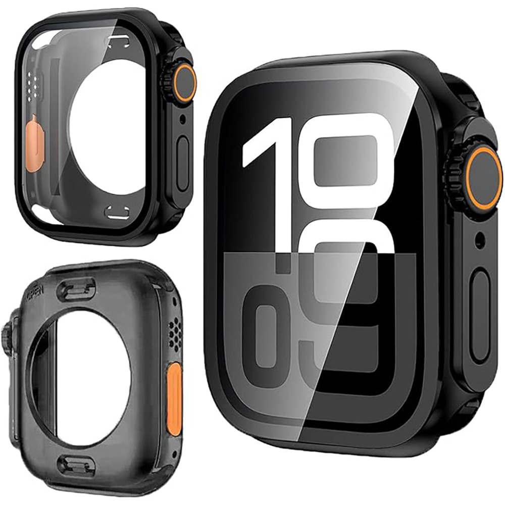 Screen Protector for Apple Watch Case 46mm 45mm 44mm 40mm 41mm 42mm Change To Ultra Hard Cover for iWatch 11 10 9 8 7 6 5 4 SE