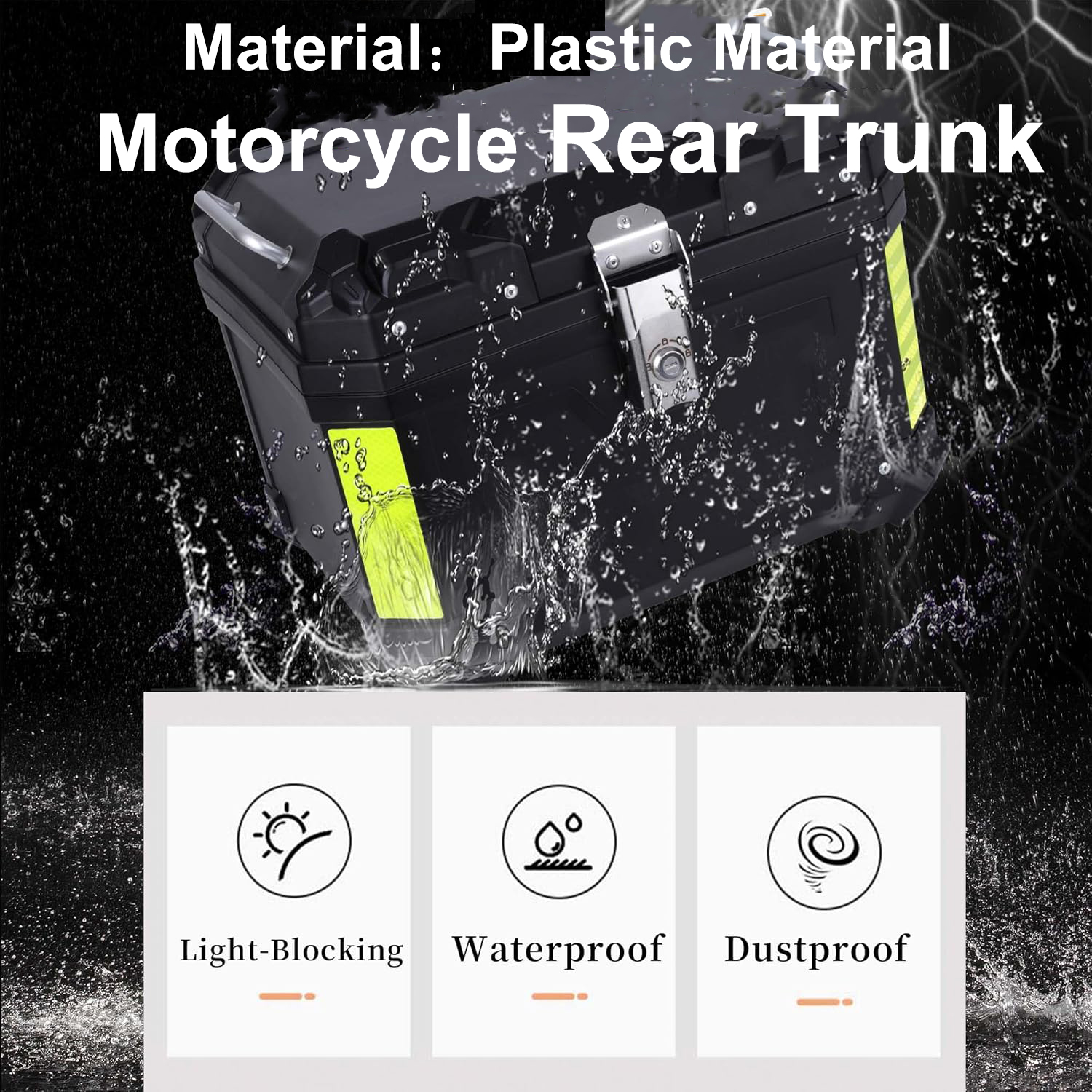 45L Motorrad Helm Box Universal Top Schwanz Hinten Gepäck Lagerung Werkzeug Fällen Schloss Für BMW R1200GS R1250GS R1200GS 1200GS LC ADV