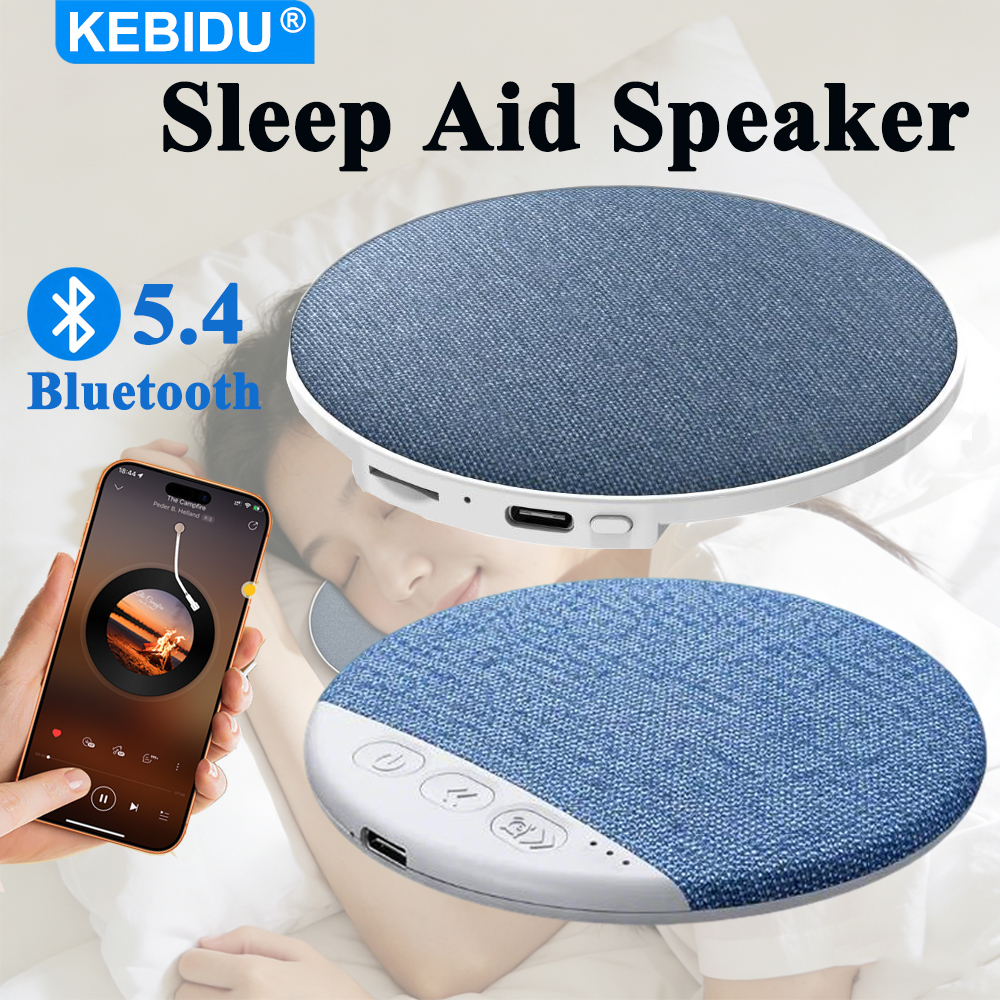 KEBIDU Bluetooth 5.4 Schlafhilfe-Lautsprecher Mini-Kissen-Musikplayer mit Hoher Dynamik HiFi-Stereo-Sound Schlaf-Bluetooth-Lautsprecher