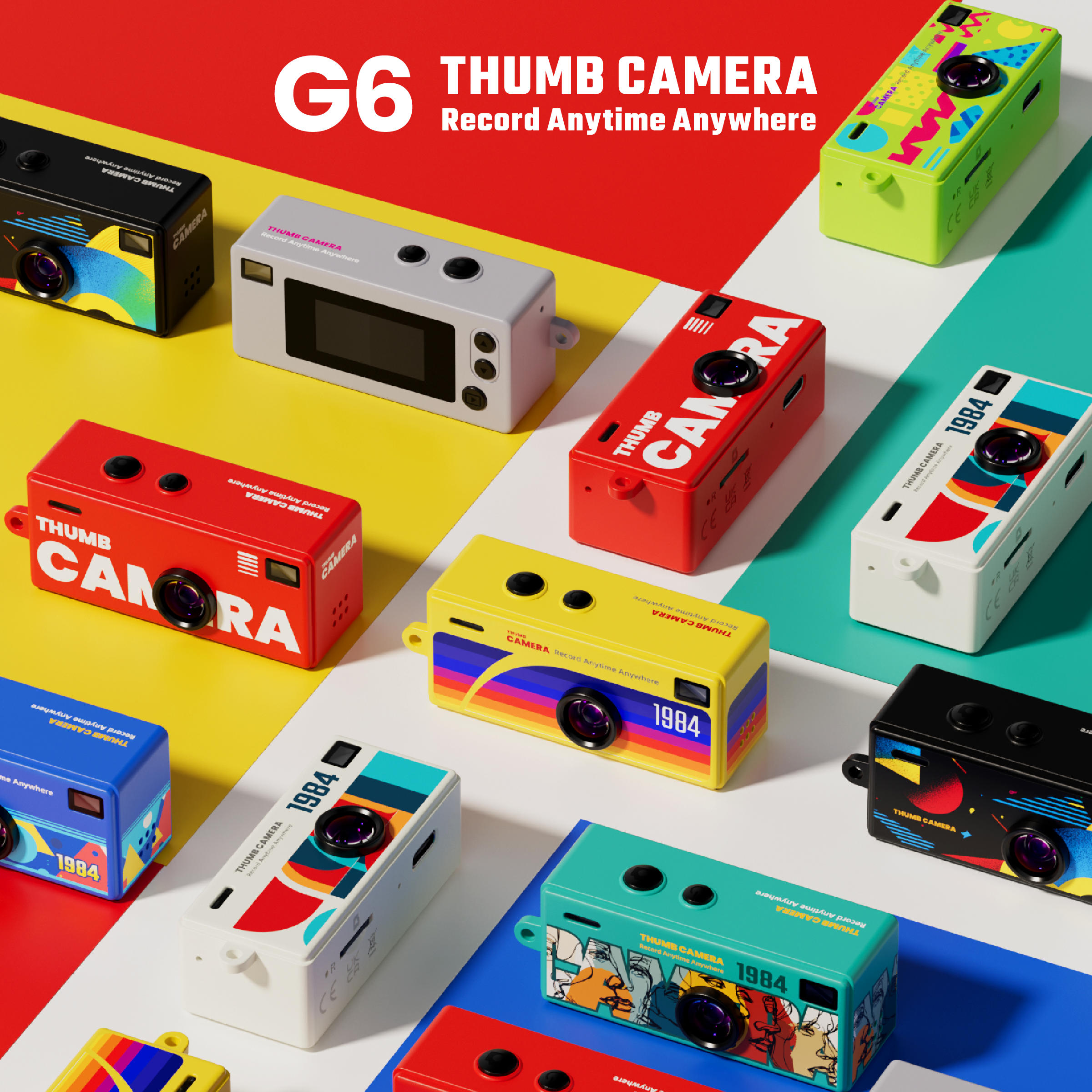 Retro 1984 duimcamera mini sleutelhanger rugzak draagbare CCD digitale camera