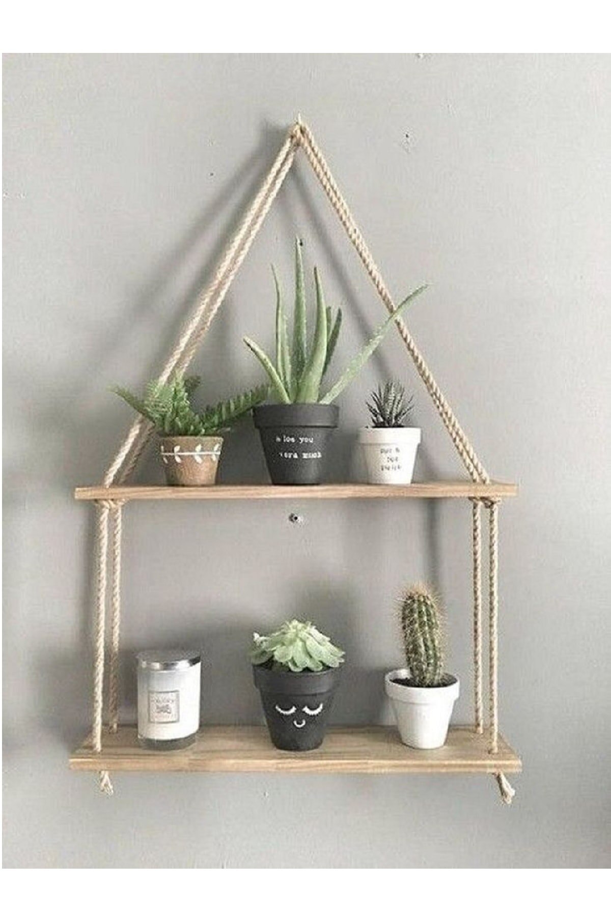 Desain Dekoratif Kayu Warna Alami 2 Set Jardiniere Bunga Tempat Tidur Rak Buku Aksesoris Rak Penyimpanan Rak, Rumah Ruang Tamu