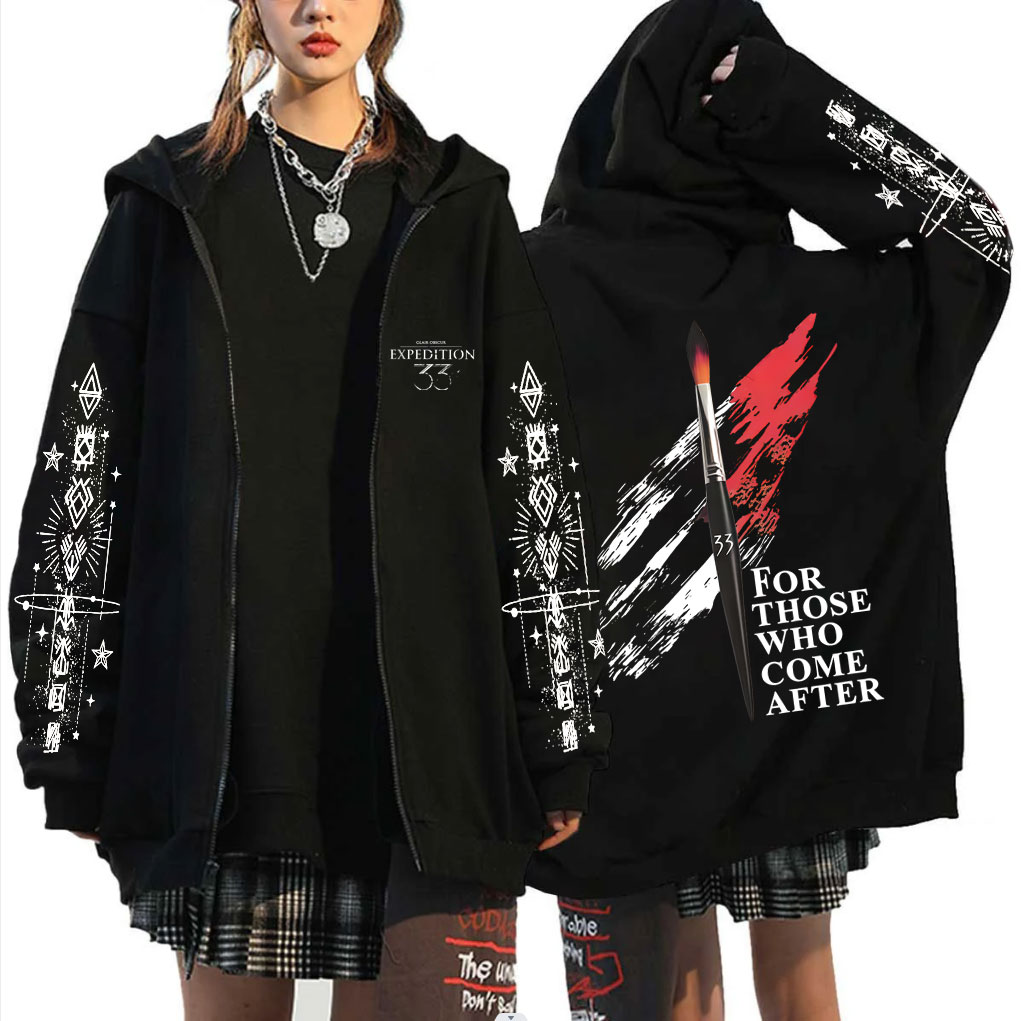 Bluza z kapturem na zamek Game Clair Obscur Expedition 33 dla tych, którzy pochodzą po niego, męska damska, otaku cosplay, Harajuku, kurtka rozpinana, bluza