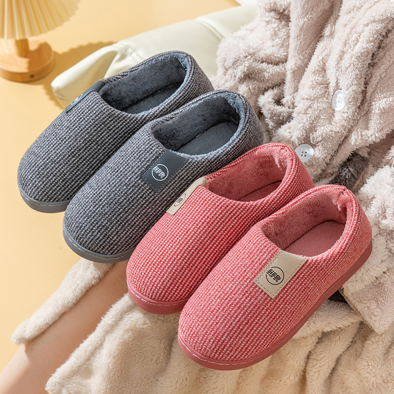 Winter Warme Schoenen Vrouw Mannen Indoor Slippers Zachte Pluche Liefhebbers Thuis Vloer Slipper Anti-slip Dames Slaapkamer Slides SH08212