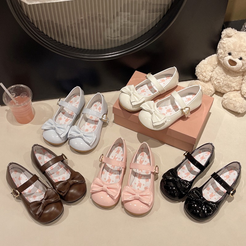 Zapatos Lolita Mary Jane para mujer, zapatos planos con punta redonda y lazo, estilo lindo, bailarinas de princesa para uso diario, zapatos femeninos