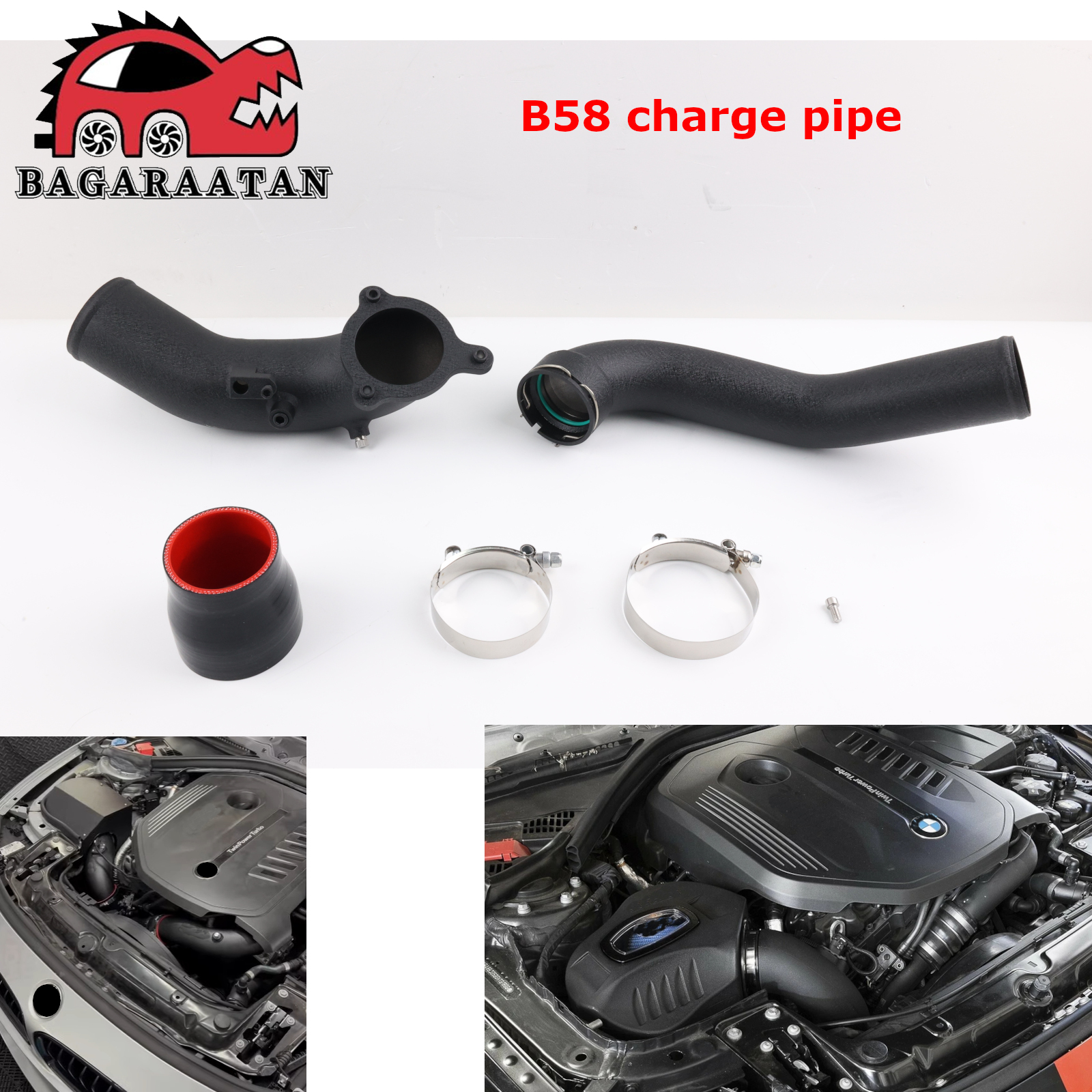 performance B58 Turbo ChargePipe 3 Inch Pipe For BMW 340i F30 G30 G31 G11 3.0 2016-2019 Aluminium Intake Charging Tube