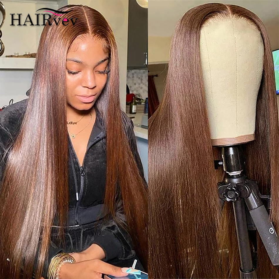 Bruine 13X6 Hd Lace Frontale Pruik 13X4 Recht Menselijk Haar Pruiken Voor Vrouwen Chocolade Bruine Kant Voorkant Pruik Menselijk Haar Bruine Pruiken Verkoop