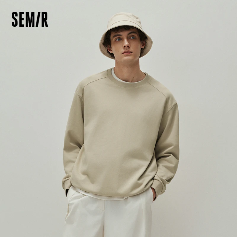 Sudadera Semir para Hombre, Cuello Redondo, Tejido Ligero y Holgado, Estilo Casual para Uso Diario, Otoño 2026