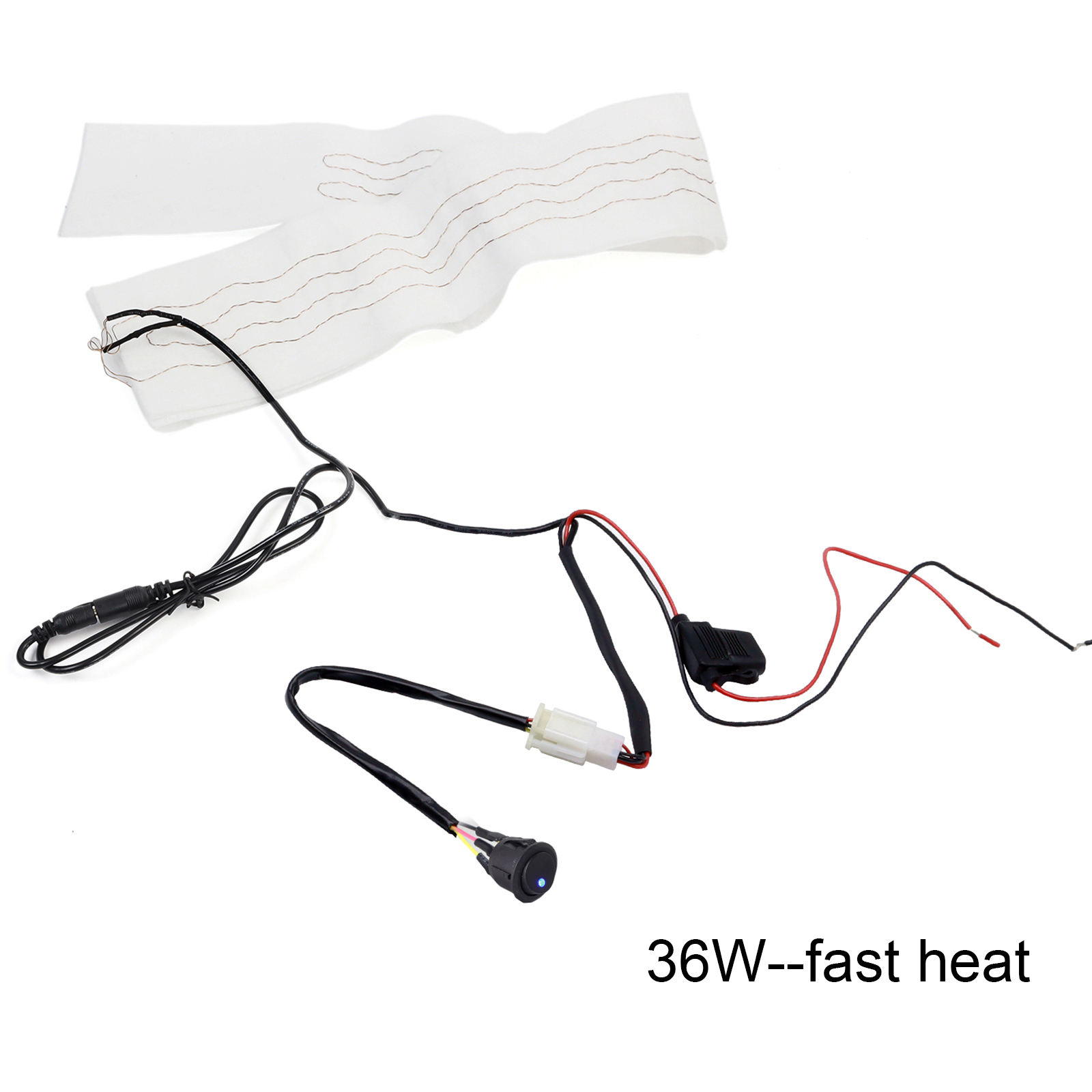 Winter Auto Verwarmde Stuurhoes DIY Kit Auto Heater Pad Universele Ronde Schakelaar Handwarmer Accessoires VAN Truck SUV