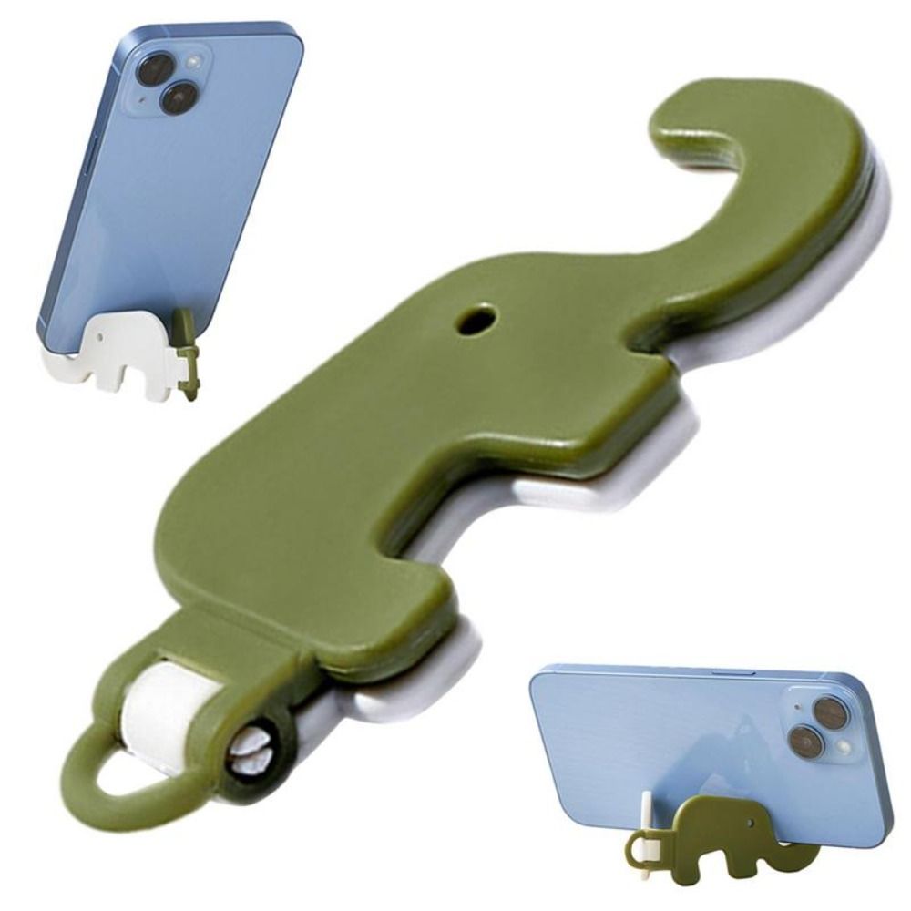 Mini Olifant Schattige Cartoon Dier Luie Desktop Mobiele Telefoon Standaard Opvouwbare Opslag Sleutelhanger Ontwerp Gemakkelijk Te Dragen