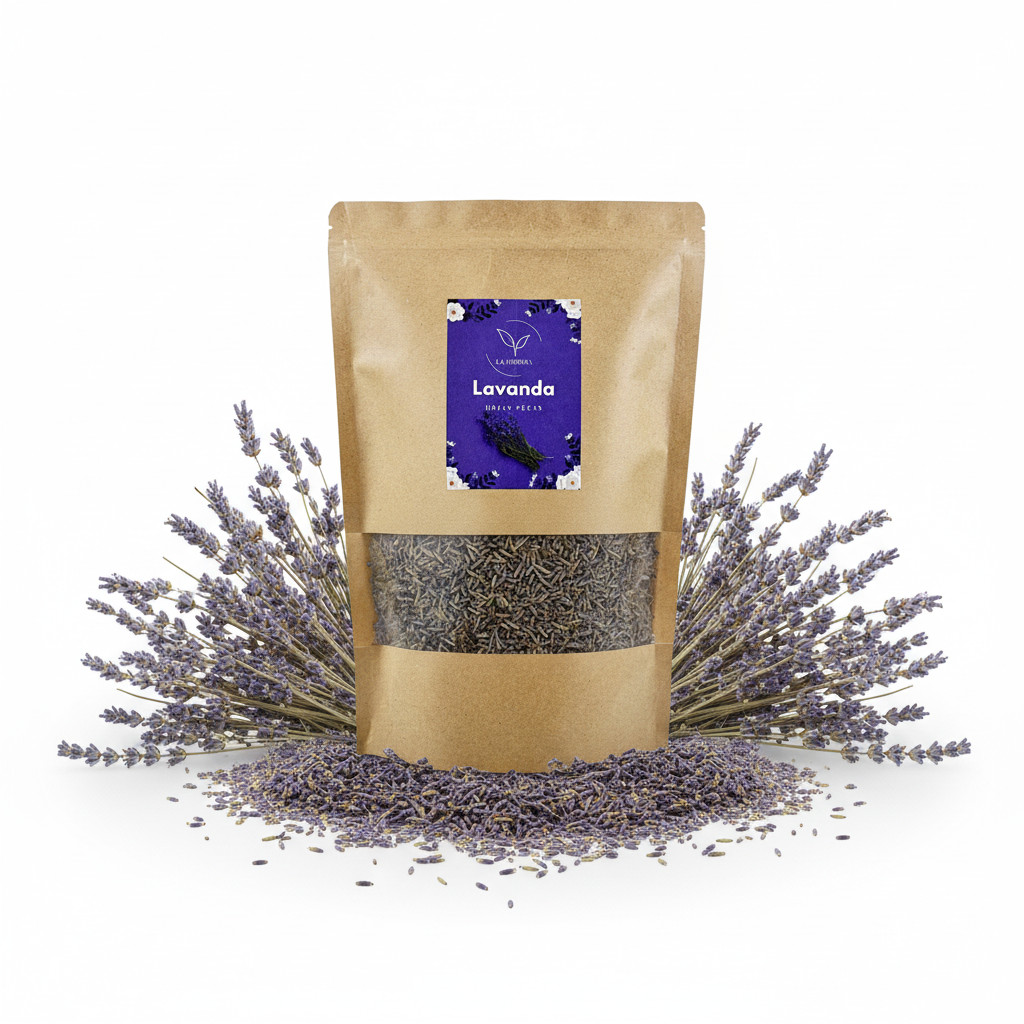 La Herbera |   Lavanda Lavandula angustifolia flor entera, espelta, alhucema, lavanda |   infusión, aromaterapia, cosmética artesanal, saquitos aromáticos |   flor seca a granel |   envasado en España, Capullos de lavanda secos, Flores de lavanda