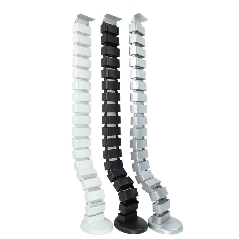 Funda para Cable de columna vertebral, bandeja para cables debajo del escritorio, estación de trabajo de gestión de cables, organizador de cables de serpiente, gestión, conducto de tubería de limpieza