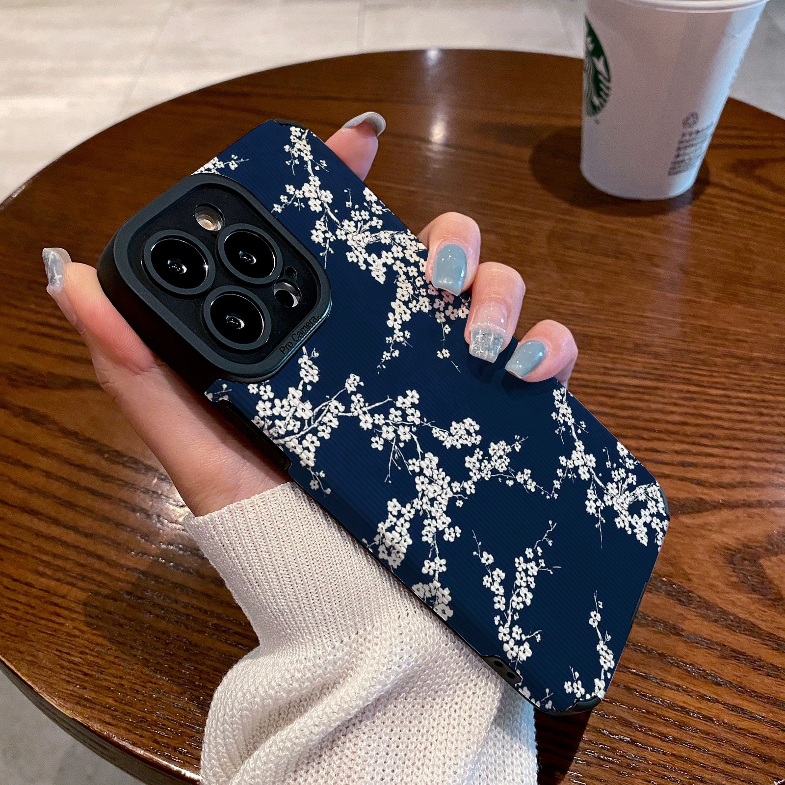 Étui en cuir de Silicone fleur de prunier blanc pour iPhone 17 16 Plus Air 14 15 Pro Max 11 12 13 Mini couverture complète antichoc