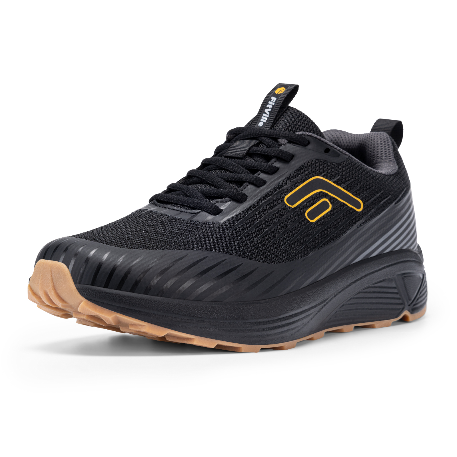 Fittington Herren-Sportschuhe, extra breite Trail-Laufschuhe für Herren, rutschfeste Herren-Sneaker, dämpfende Wanderschuhe, Unterstützung für den Fußgewölbe