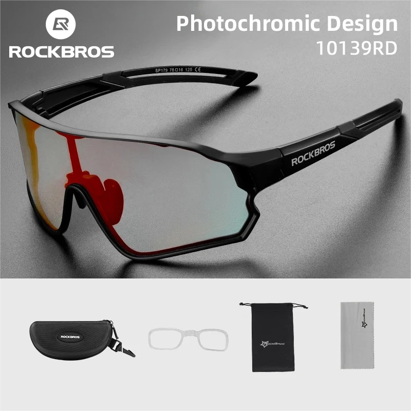 Очки ROCKBROS велосипедные фотохромные, легкие гибкие солнцезащитные очки UV400, для спорта на открытом воздухе, гонок