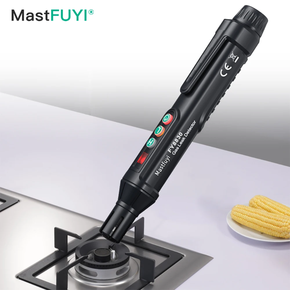 Mastfuyi-ポータブルガス漏れ検知器、天然ガス検知器、可燃性ガス検知器、音と視覚アラーム、ガスナイフテスト