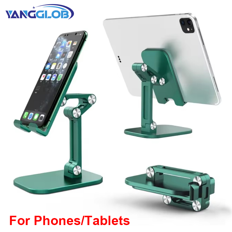 Drie secties Opvouwbare bureauhouder voor mobiele telefoon voor iPhone voor iPad Tablet Flexibel verstelbaar Luie telefoonhouder ABS-materiaal