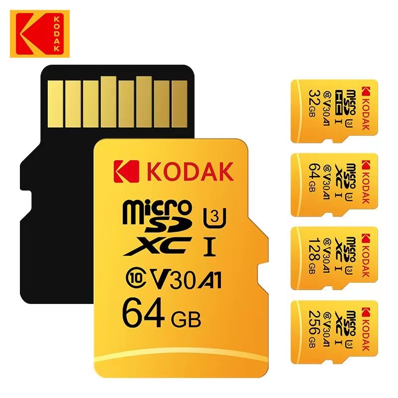 Tarjeta de memoria Kodak Micro SD32GB-256GB - Alta velocidad ​ ​ Clase 10 U3 UHS-I para teléfonos inteligentes, cámaras digitales, tabletas y drones