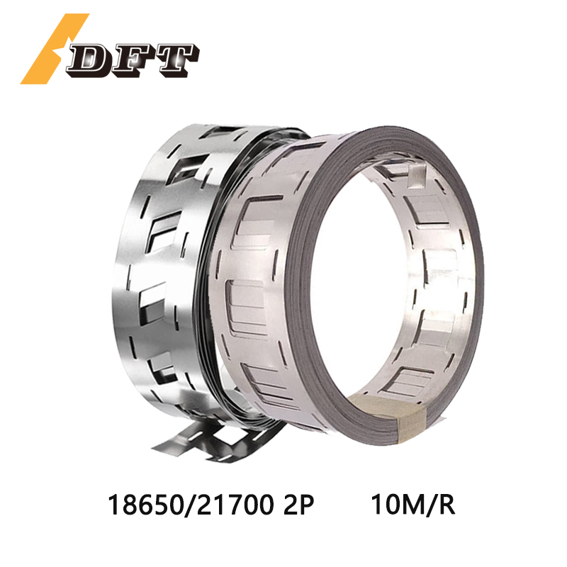 10M 2P Nickel Plated Connection Strips 0.15×27×20.2mm for 18650/21700 Lithium Battery 2 Parallel Pack Spot Welding