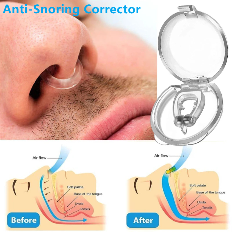 Anti Snoring อุปกรณ์หยุดการนอนกรนคลิปจมูกสําหรับ Easy Breathing Improvement Sleep Assistance Apnea 1 PC 2 PC 4 PC 6 PC 8 PC AT Night