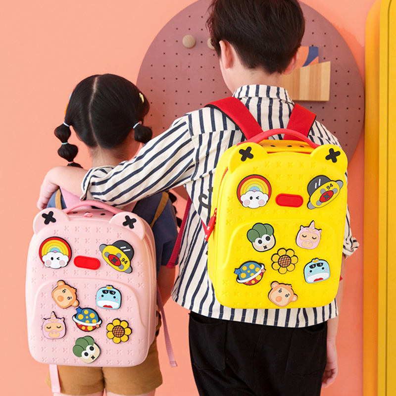Moda DIY kreskówka szkolne torby dla dzieci chłopcy wodoodporne dzieci szkolne plecaki dla dziewcząt przedszkole Kawaii torba na książki prezent