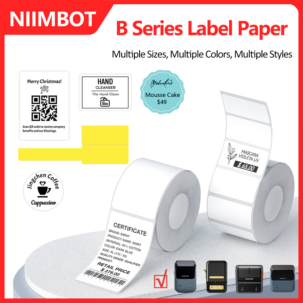 Niimbot étiquettes autocollant couleur Transparent étiquette thermique bande auto-adhésive papier étiquette imprimante autocollants pour Niimbot B1 B21 imprimante
