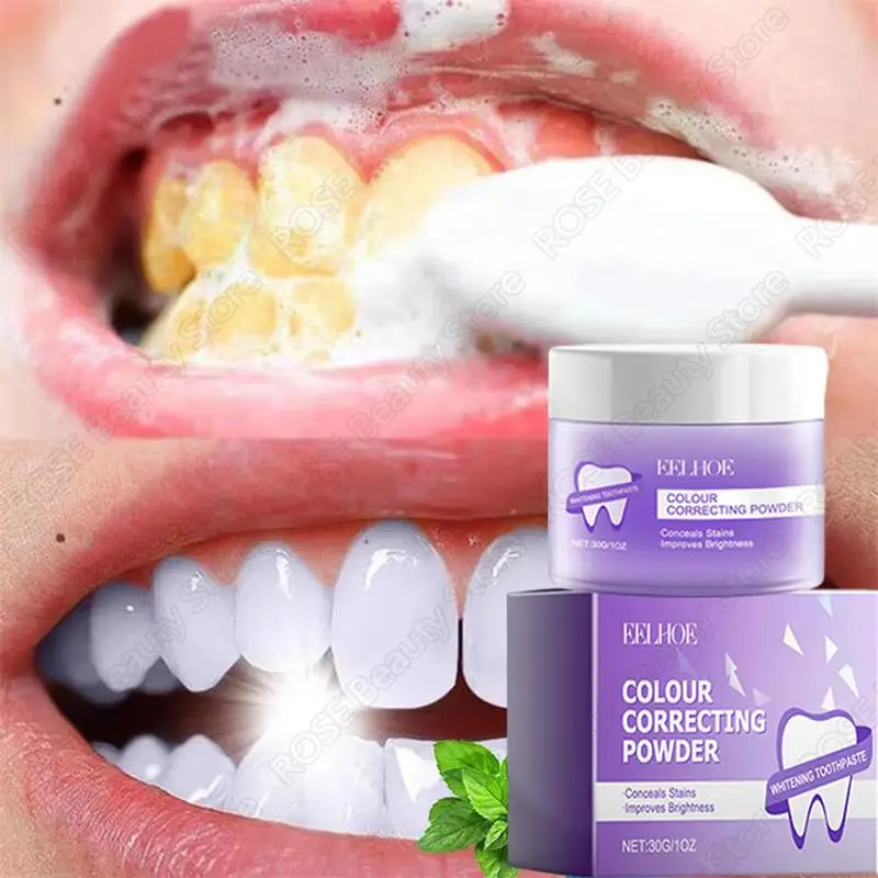 5 dias dentes branqueamento em pó remover manchas de placa cálculo dental higiene oral limpeza fresco mau hálito produtos de cuidados com os dentes