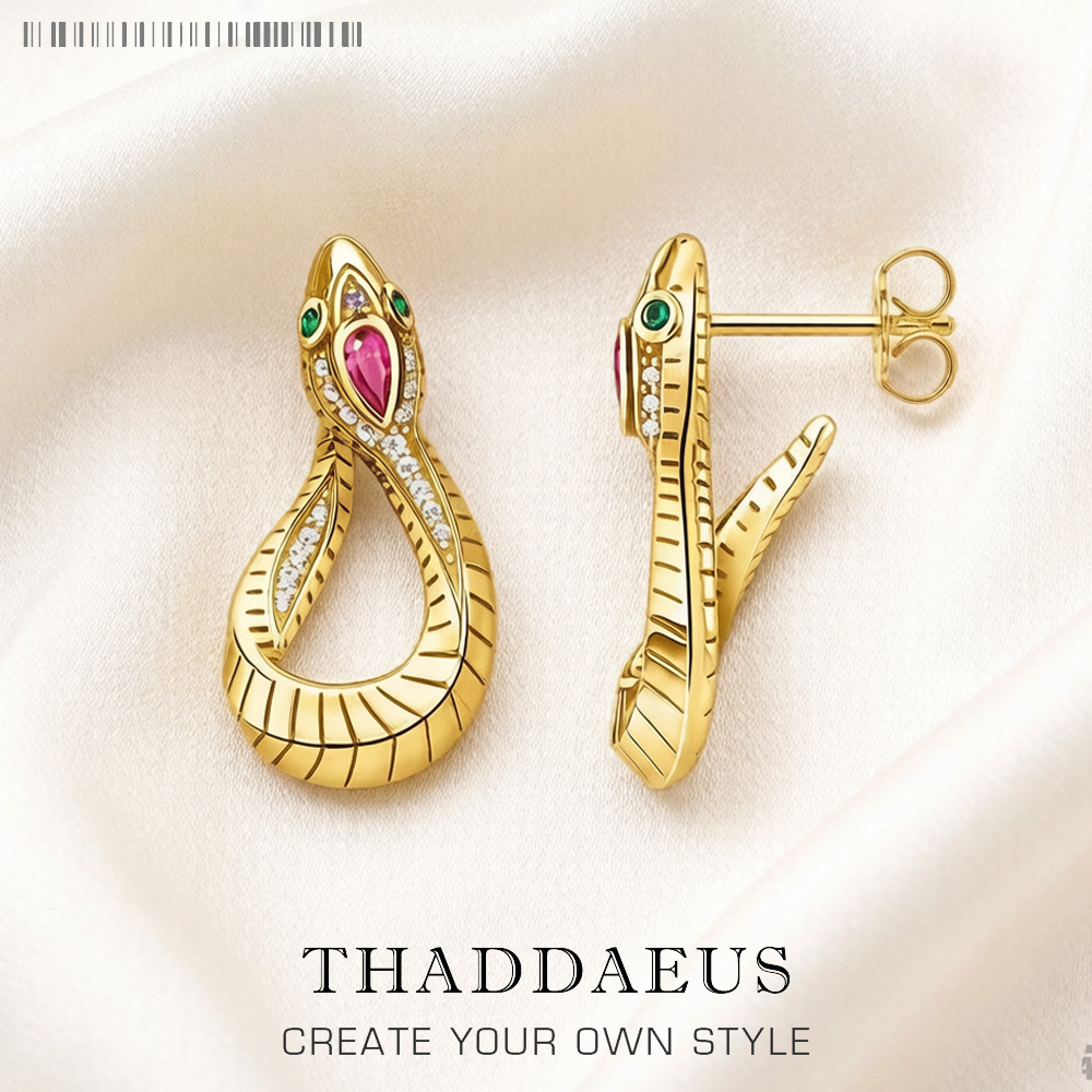 Boucles d'oreilles à charnière serpent or Style européen bohème bons bijoux fins pour femmes nouveau cadeau de séduction en argent Sterling 925