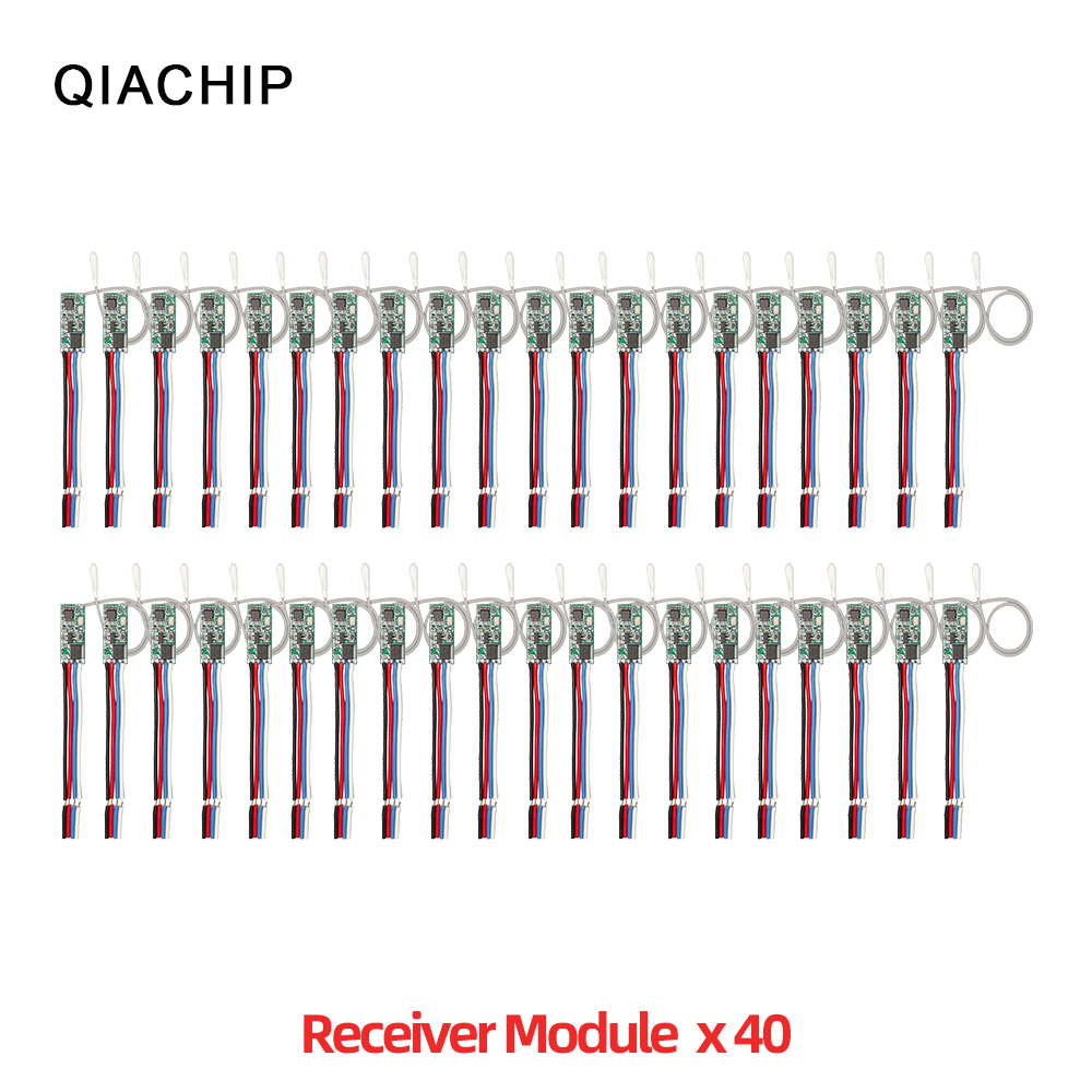 QIACHIP 40 sztuk 433.92Mhz uniwersalny bezprzewodowy DC 3.6V-24V przełącznik zdalnego sterowania 1 CH RF przekaźnik odbiornik kontroler światła LED zestaw do samodzielnego montażu