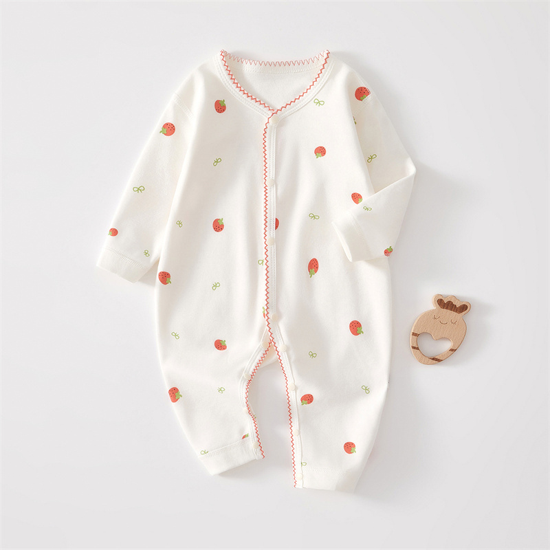 0-24M Newborn Baby Rompers Print Cotton Jumpsuit Super Cute Outfit Long Sleeve Bodysuit For Infant