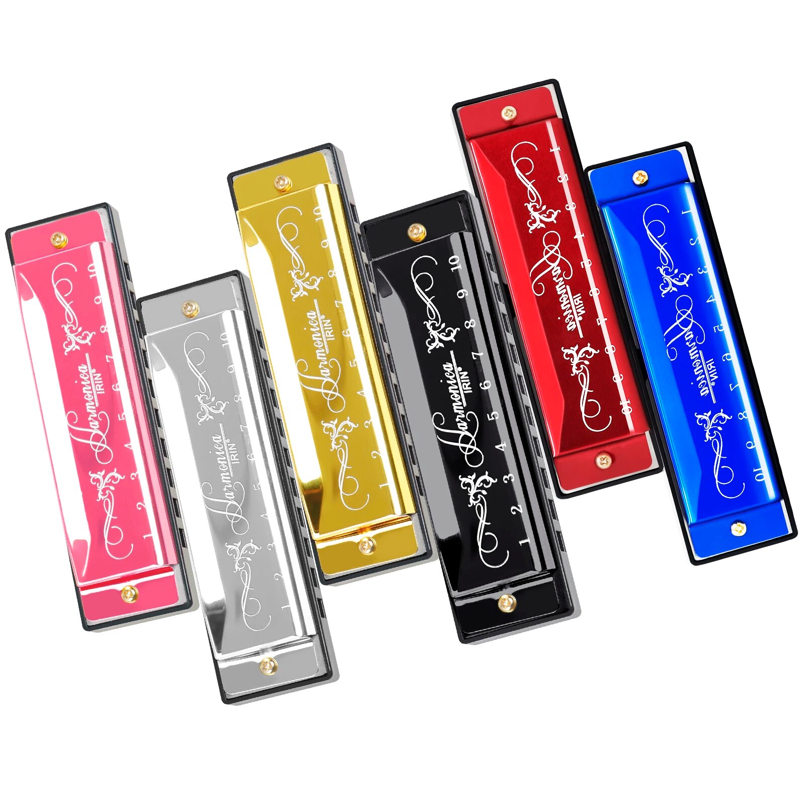 Irin-カラフルなcキーハーモニカ、10ホール、20トーン、木工器具、初心者、教育、演奏ギフトに適しています