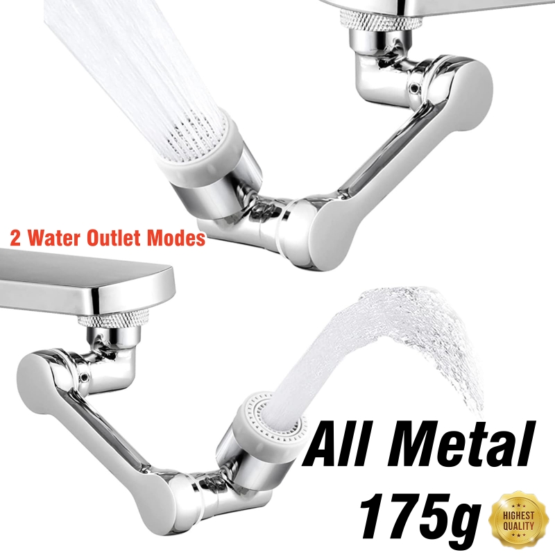 Całkowicie metalowy 99% Uniwersalny 1080 °   Obrotowa głowica opryskiwacza do przedłużacza Aerator Dysza Bubbler Kran kuchenny Umywalka Ramię robota