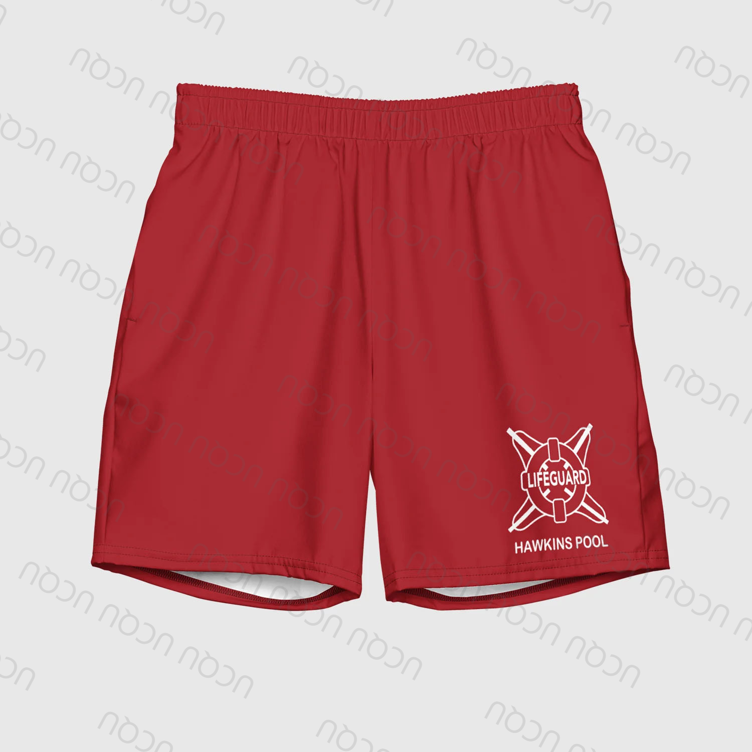 Hawkins Pool Billy Hargrove Costume da bagno Nuova estate Pantaloncini cosplay Rosso Salvaguardia Pantaloncini da spiaggia Uomo Estate anni '80
