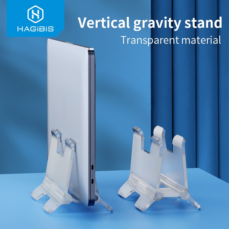 Hagibis vertikaler Laptopst änder transparente Desktop-Schwerkraft halter Notebook-Unterstützung für MacBook Pro Air Surface Book Laptops