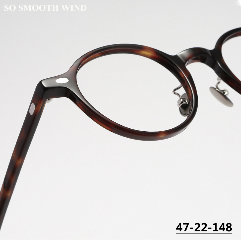 Bingkai Kacamata Asetat Bulat Buatan Tangan Kacamata Merek Desainer Antik Pria Wanita Kacamata Lingkaran Antik Kacamata Rias Gafas