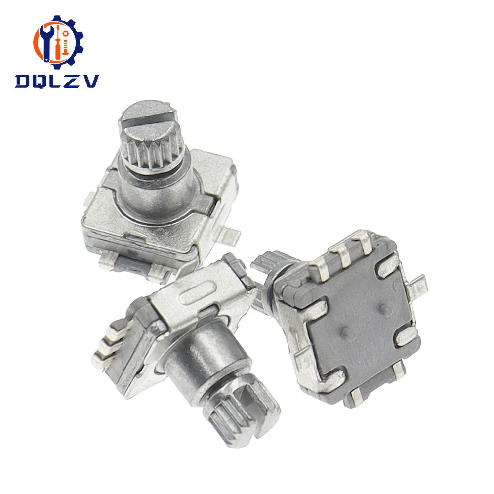 Interruptor de código codificador giratorio EC11 con botón de empuje, 10mm, 30 posiciones, rotación infinita de 360 grados, eje de ciruela SMD de 5 pines