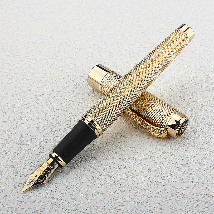 Jinhao 1200 Dragon Gold Clip Fountain Pen EF/ F Nib Office Business Creative Gift Pen Stationery