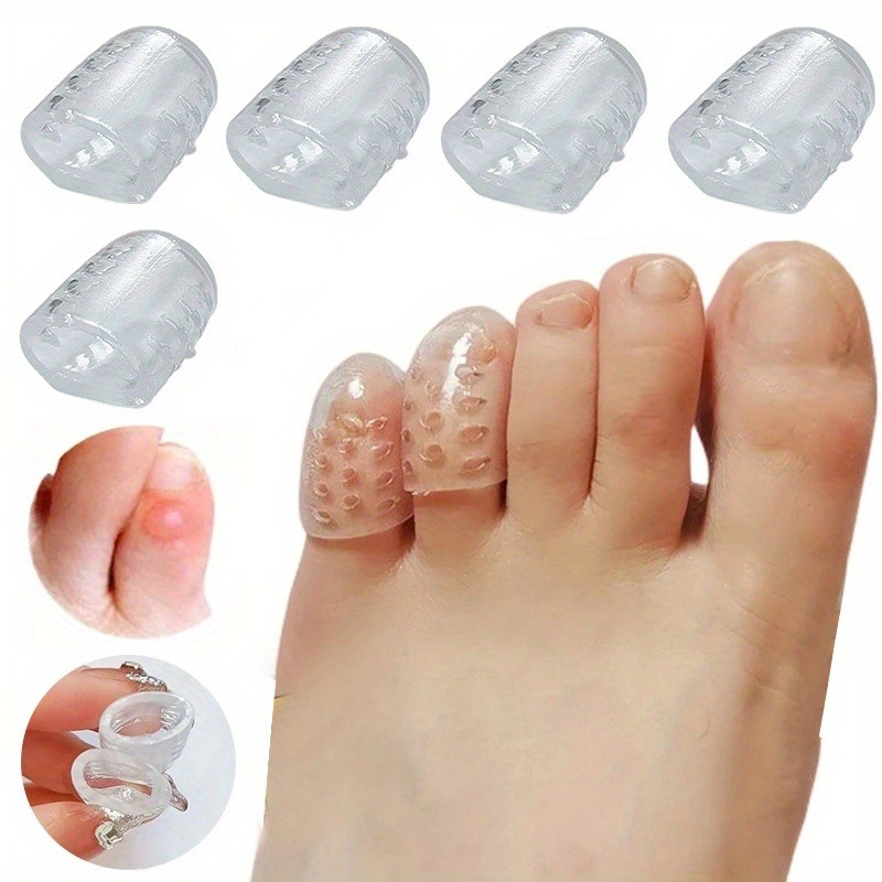 Protector de Dedos de Silicona, Cubre Dedos Anti-Fricción, Transpirable, Previene Verrugas, Protectores para el Cuidado de los Pies