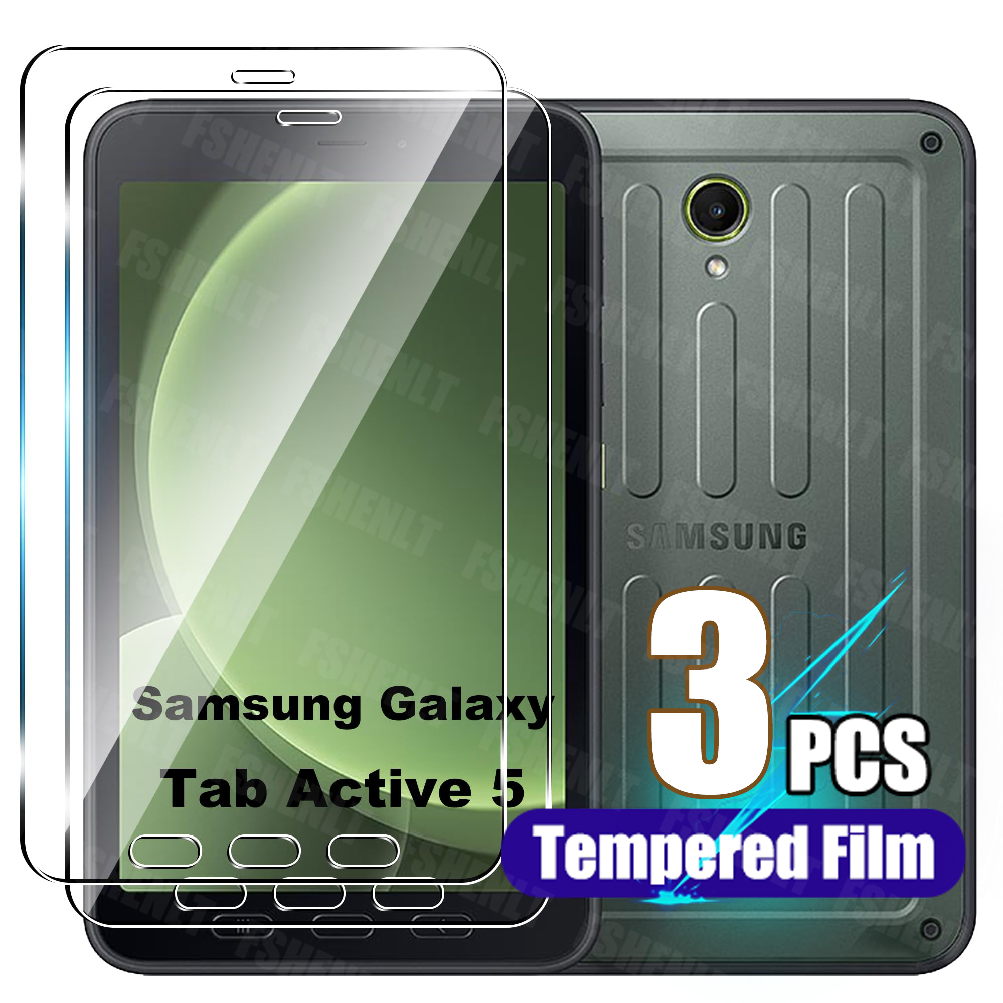 ตัวป้องกันหน้าจอสําหรับSamsung Galaxy Tab Active 5 2024 8 "ป้องกันรอยขีดข่วนฟองฟรี 9Hระดับความแข็งกระจกนิรภัย