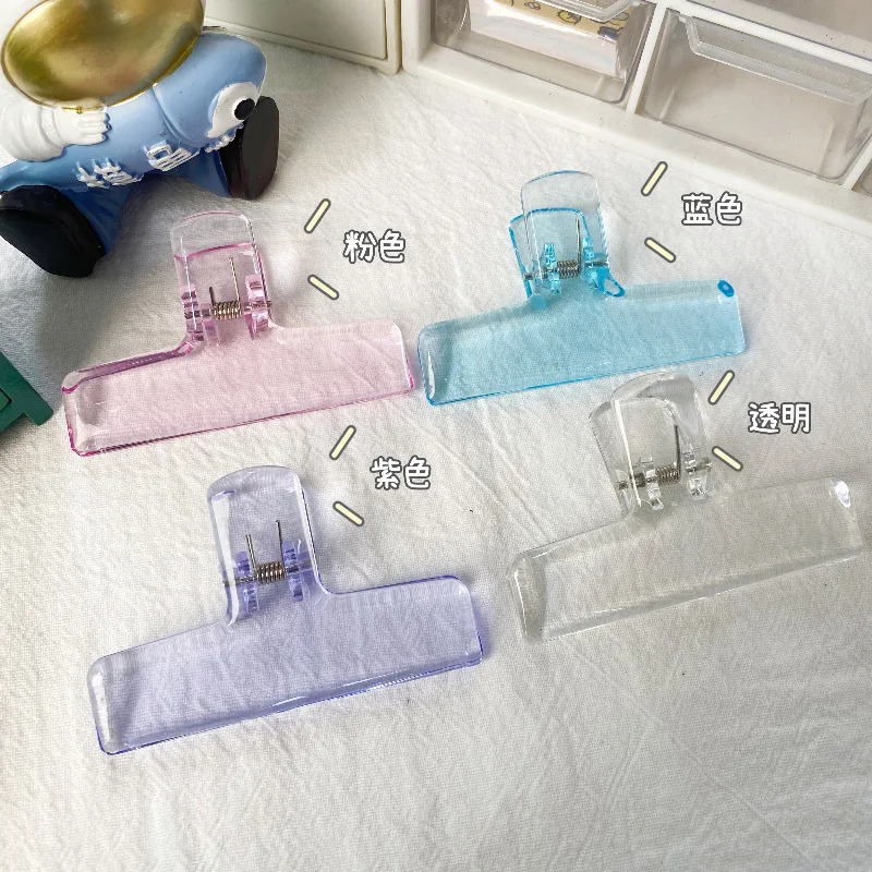 Einfache transparente Acryl-Clips, minimalistischer Stil, Federklammern, für Schüler, Lehrer, Schreibwaren, Schule, Büro, Büroklammern