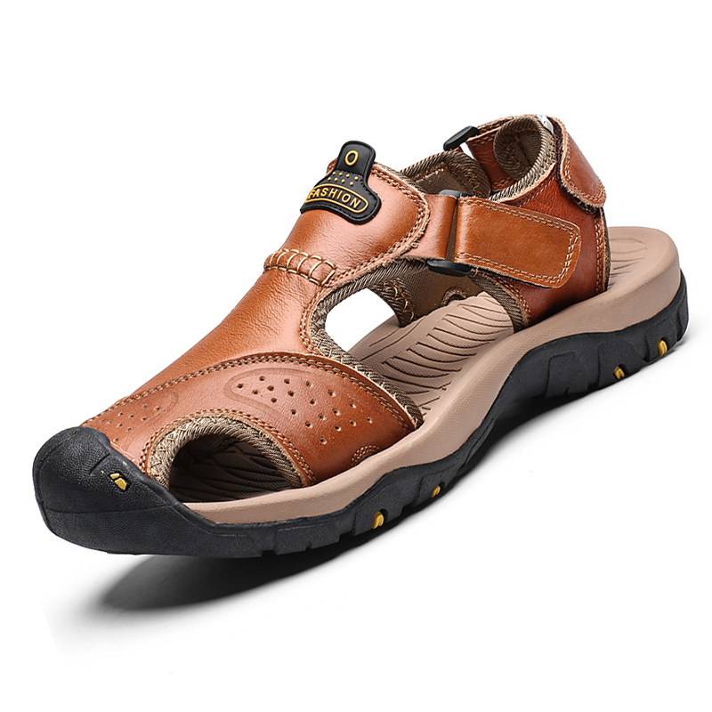 2023  Leather Men Shoes Summer New Large Size Men's Sandals Men Sandals Fashion Sandals Slippers Big Size 38-47