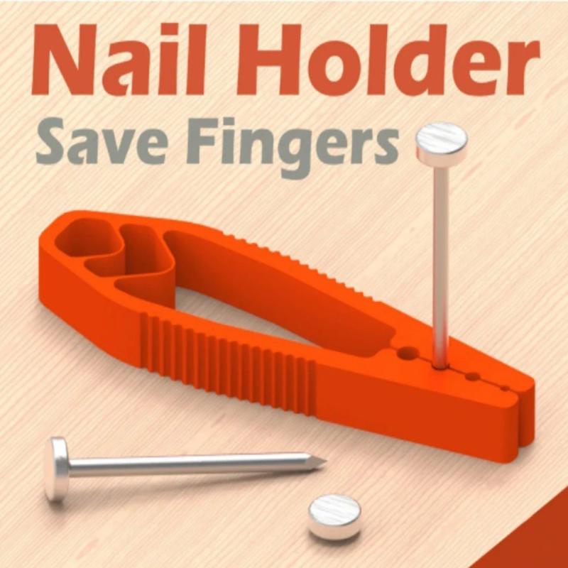 Ferramenta fixadora de unhas portátil, fixador de unhas para carpintaria, alicate de junta deslizante de plástico, protege os dedos para manutenção e marcenaria