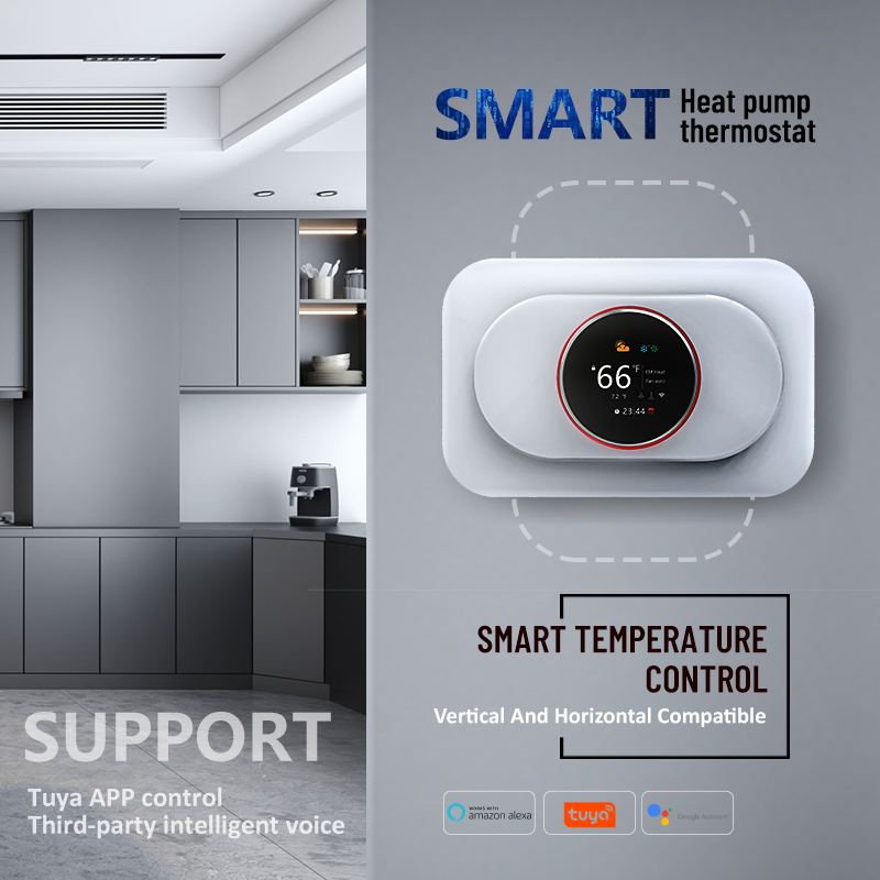 Becasmart BHP-7000 WiFi Thermostat untuk Rumah HVAC Heat Pump Tuya Wireless Smart ABS Termostat